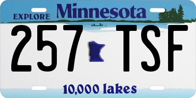 MN license plate 257TSF