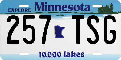 MN license plate 257TSG