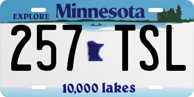 MN license plate 257TSL