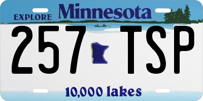 MN license plate 257TSP