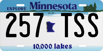 MN license plate 257TSS