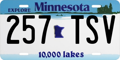 MN license plate 257TSV