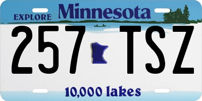 MN license plate 257TSZ