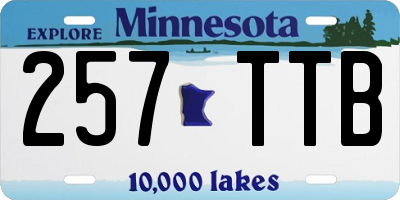 MN license plate 257TTB