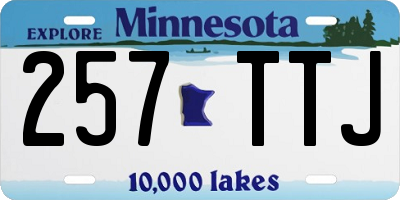 MN license plate 257TTJ