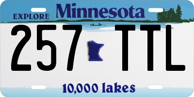 MN license plate 257TTL