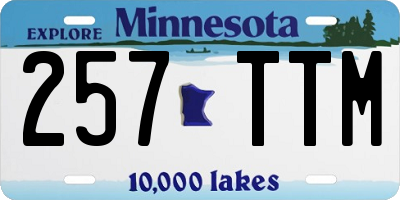MN license plate 257TTM