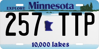 MN license plate 257TTP
