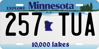 MN license plate 257TUA