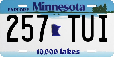 MN license plate 257TUI