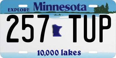 MN license plate 257TUP