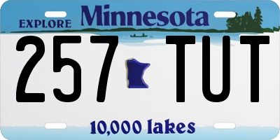 MN license plate 257TUT