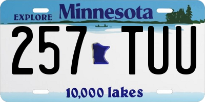 MN license plate 257TUU