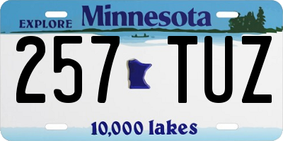 MN license plate 257TUZ