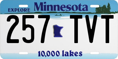 MN license plate 257TVT