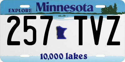 MN license plate 257TVZ