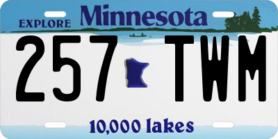 MN license plate 257TWM