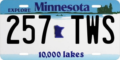 MN license plate 257TWS