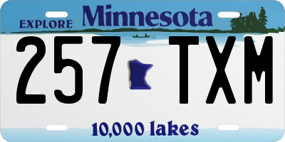 MN license plate 257TXM