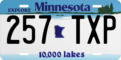 MN license plate 257TXP