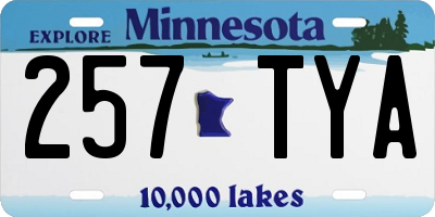 MN license plate 257TYA