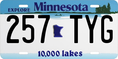 MN license plate 257TYG