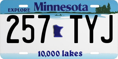MN license plate 257TYJ