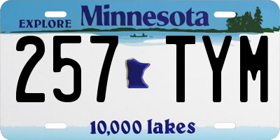 MN license plate 257TYM