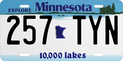 MN license plate 257TYN