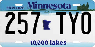 MN license plate 257TYO