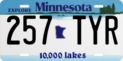 MN license plate 257TYR