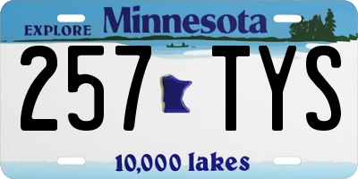 MN license plate 257TYS