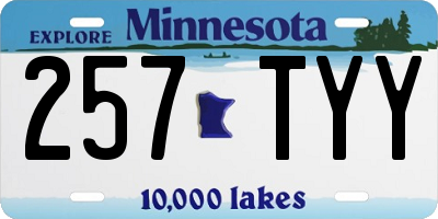 MN license plate 257TYY
