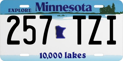 MN license plate 257TZI