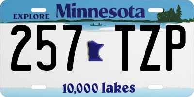 MN license plate 257TZP