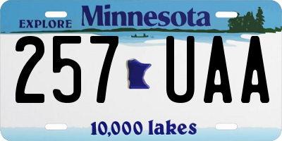 MN license plate 257UAA