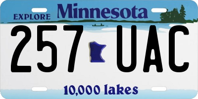MN license plate 257UAC