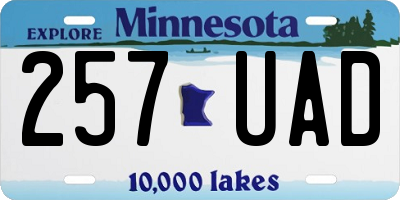 MN license plate 257UAD