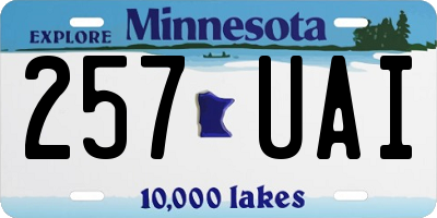 MN license plate 257UAI