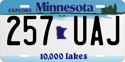 MN license plate 257UAJ