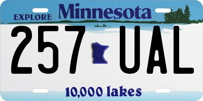 MN license plate 257UAL