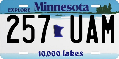 MN license plate 257UAM