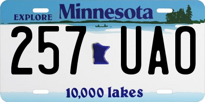 MN license plate 257UAO