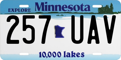 MN license plate 257UAV