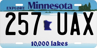 MN license plate 257UAX