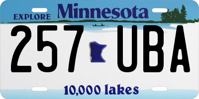 MN license plate 257UBA