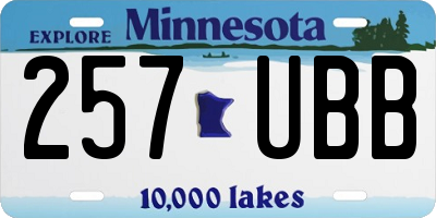 MN license plate 257UBB