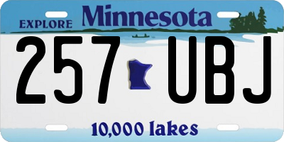MN license plate 257UBJ