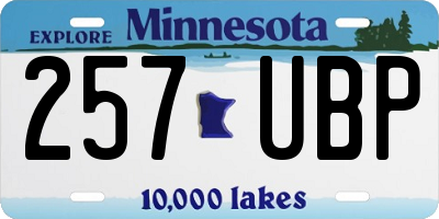 MN license plate 257UBP