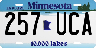 MN license plate 257UCA